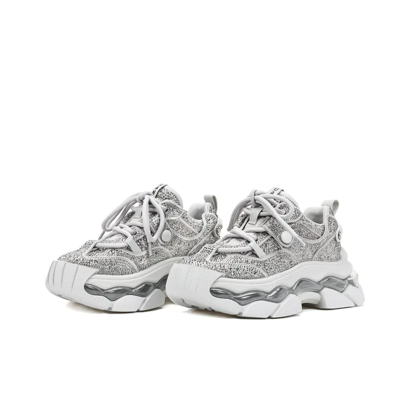 UanDi Cushioning Anti-Slip And Wear-Resistant Height Increasing Low-Top Chunky Sneakers Women's-7