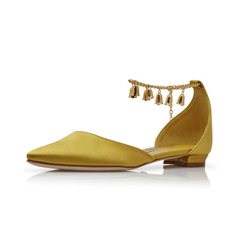 MANOLO BLAHNIK Casual Single Shoes Women's Yellow-3