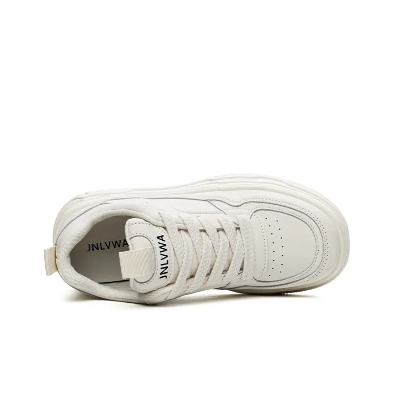 JNLVWA Anti-Slip Wear-Resistant Lightweight Breathable Height Increasing Low-Top Skateboard Shoes Women's-2