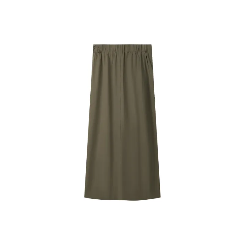 THE SEA LIFE Casual Long Skirt Women's Shimmer Green-1