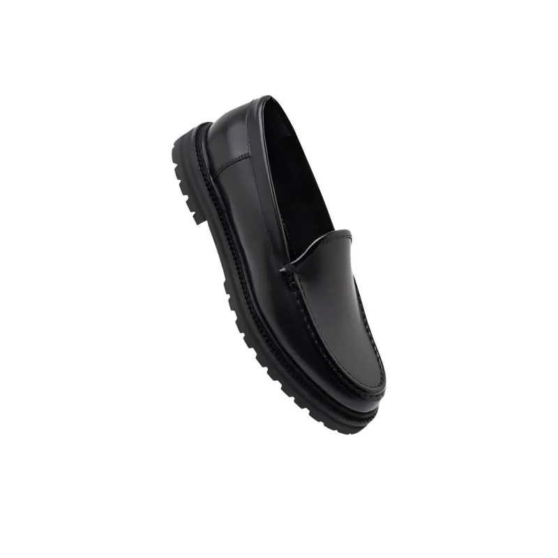 MANOLO BLAHNIK Dineralo Loafers 1cm Women's Black-3