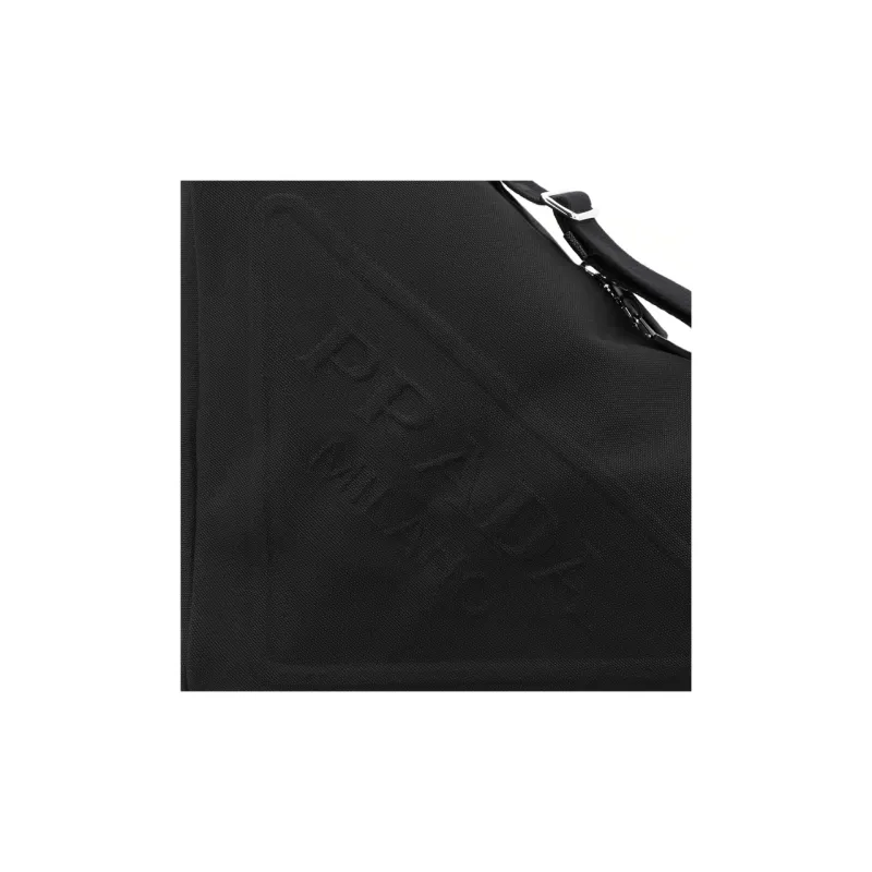PRADA Canvas Triangle Bag Black-7