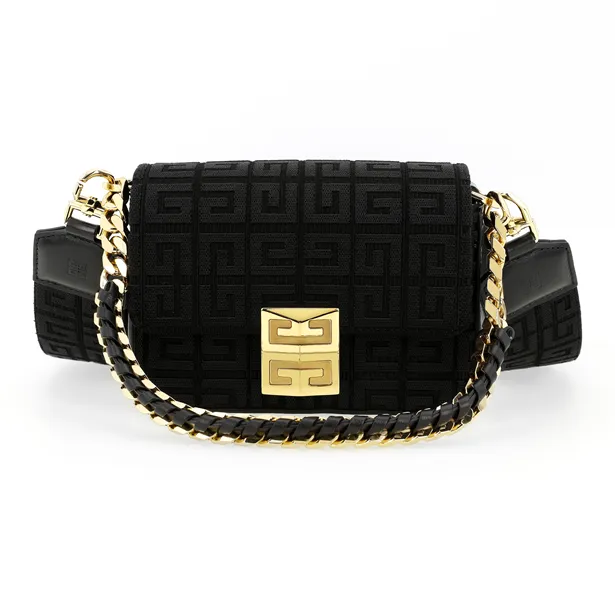 Givenchy Embroidered Canvas Bag Small 4G Black-2
