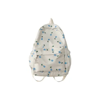 GEERDUN Nylon Backpack Regular Unisex White