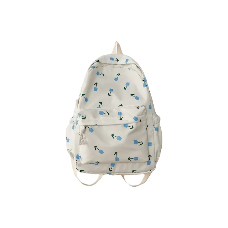 GEERDUN Nylon Backpack Regular Unisex White-0