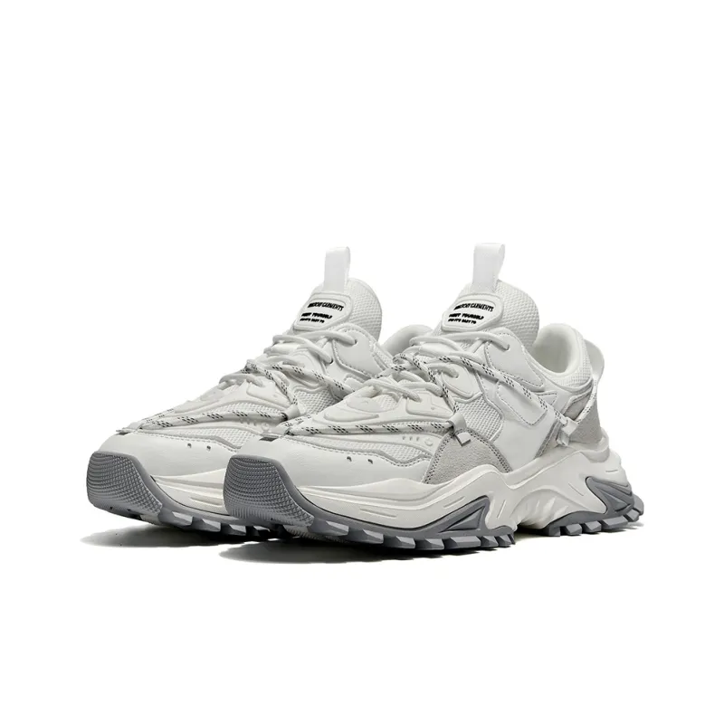 Masongarments Shark Tooth Series Running Shoes Unisex Low Top Black/Gray/White/Beige/Galaxy Gray-27