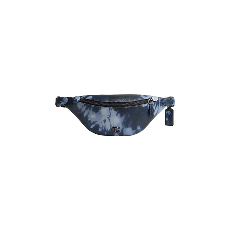 COACH Charter Cow Leather Fanny Pack Men's Midnight Blue & Marine Blue & Mixed Color-0