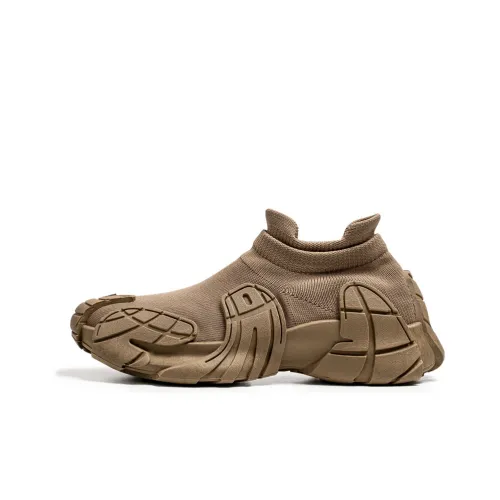 Mengsai River Trekking Socks Shoes Waterproof, Breathable, And Quick Dry Low Top Chunky Sneakers Unisex Khaki