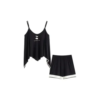 Dream Heart Pajama Set Women's Black