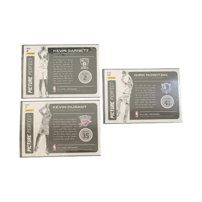 PANINI 2014 15 HOOPS Garnett Nowitzki Durant Teka Star Card Pass Sports Cards 3 Pcs-1