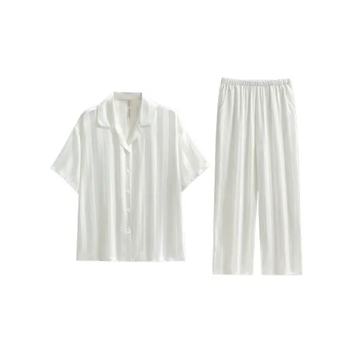 Yue Nei Pajama Set Women's Elegant White