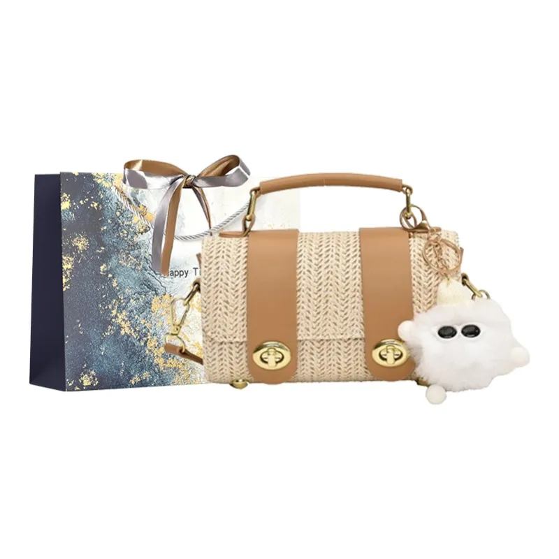 Iman's House PU Shoulder Bag Women's White/Khaki/Brown/Black-3