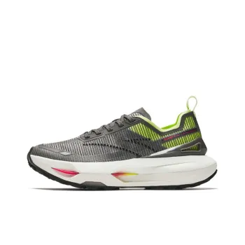 Anta Cushioning Wear Resistant Low Top Casual Running Shoes Men's Black Gray