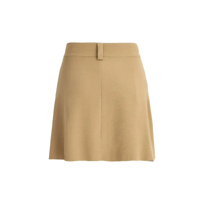 Jenna Chun Casual Short Skirts Women's Caramel-1