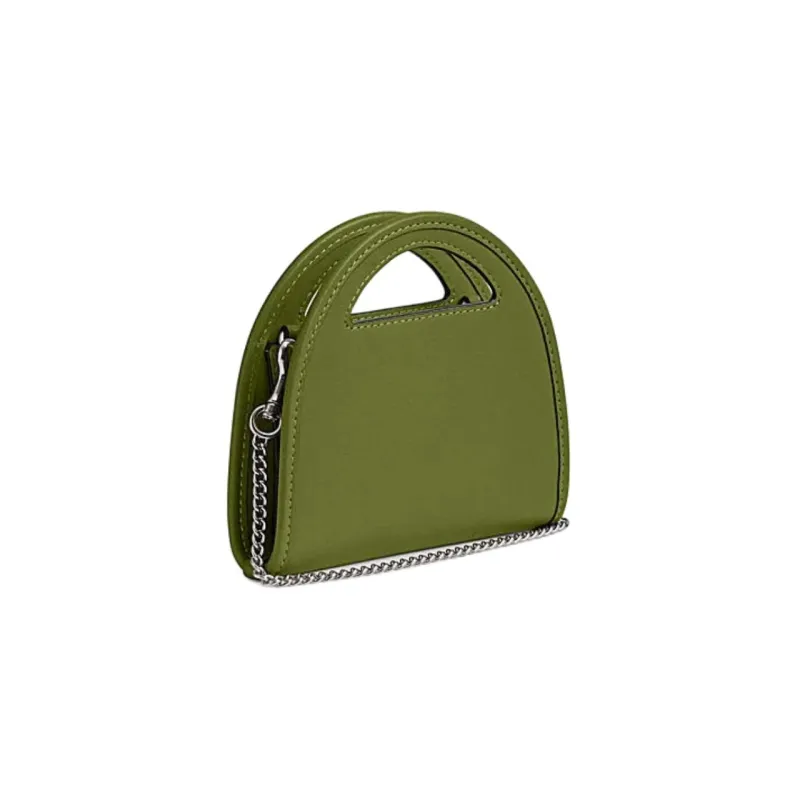 COACH Cow Leather Card Holder Mini Women's Dark Lime-1