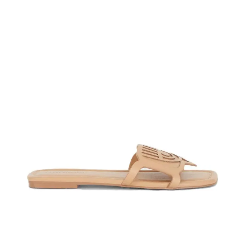 CHIARA FERRAGNI Eyelike Slide Slippers Women's Beige-1
