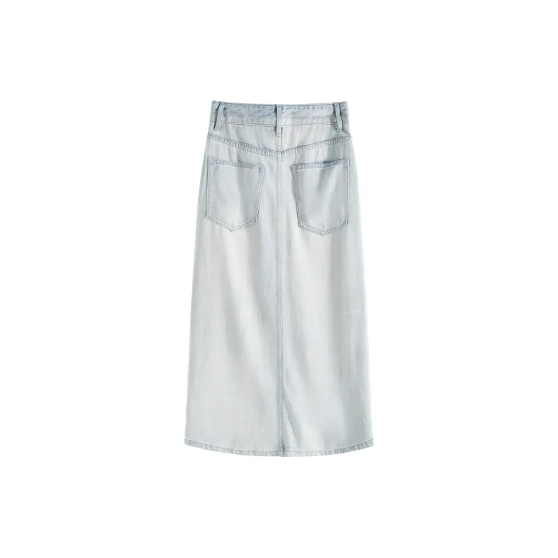 SUBEN Denim Long Skirts Women's-1