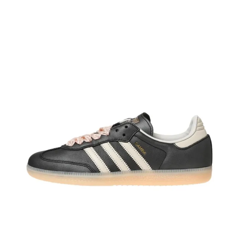Adidas Originals Samba Og Black Pink Ribbon Laces Women's-0