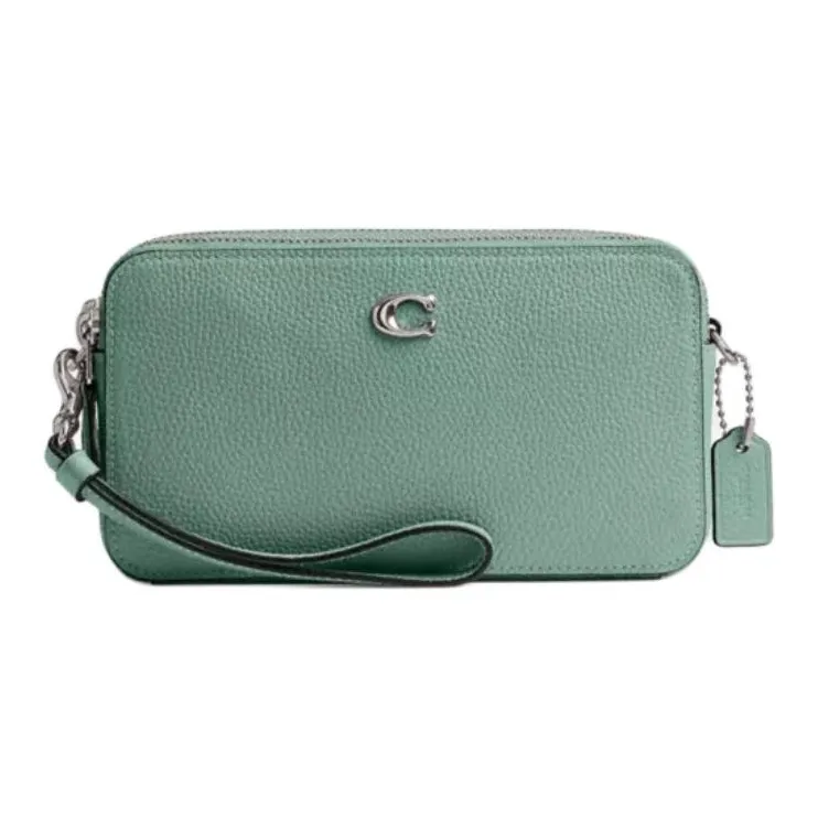 COACH Kira Leather Handheld Shoulder Bag Crossbody Bag Small Size Women's Green-0