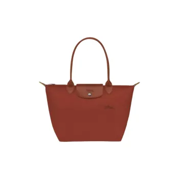 LONGCHAMP Recycled Polyamide Canvas Handbag Shoulder Bag Women's Chestnut