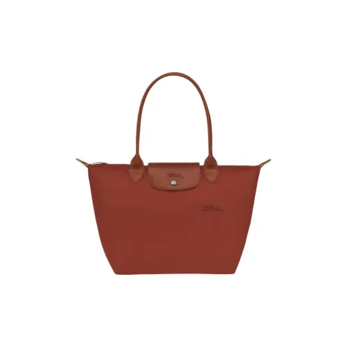 LONGCHAMP Recycled Polyamide Canvas Handbag Shoulder Bag Women's Chestnut