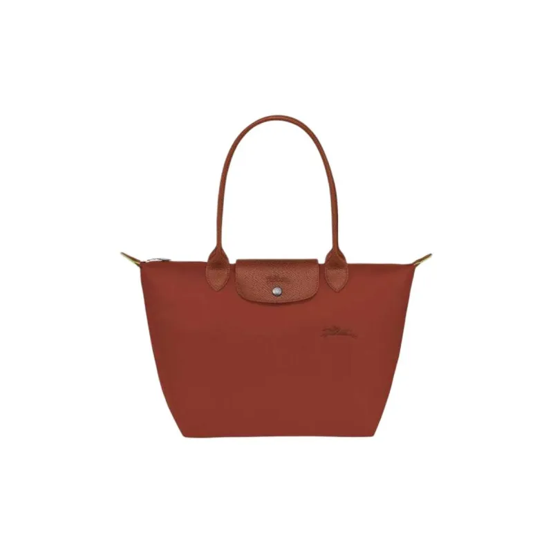 LONGCHAMP Recycled Polyamide Canvas Handbag Shoulder Bag Women's Chestnut-0
