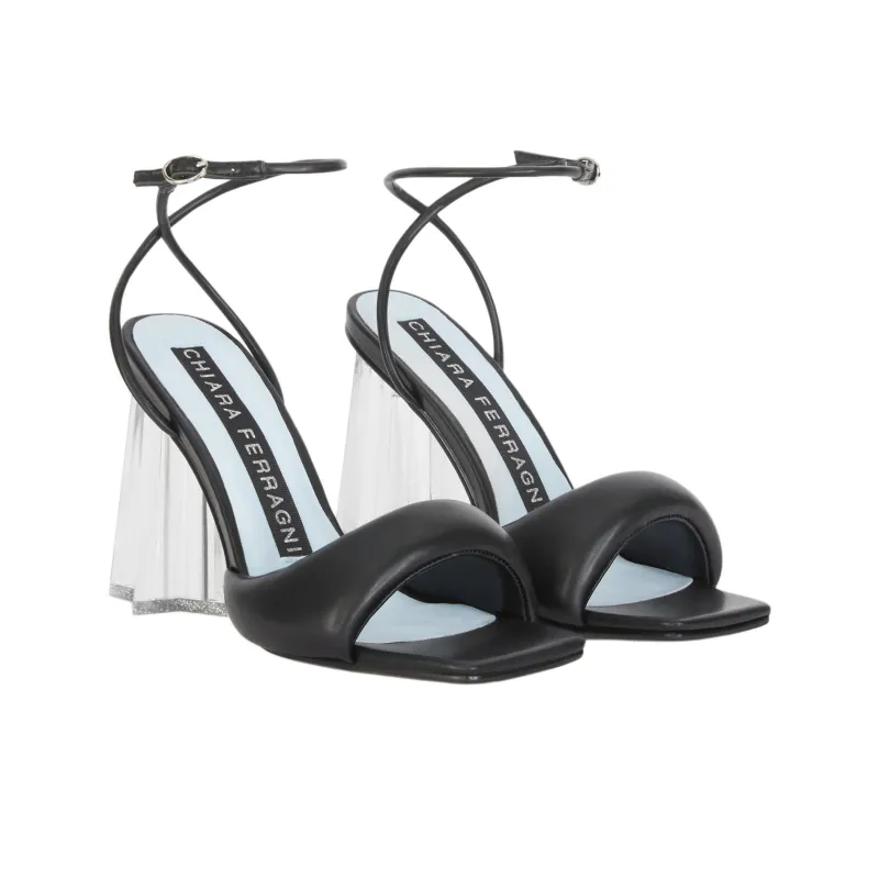 CHIARA FERRAGNI Andromeda Strap Sandals 10cm Women's Black-2