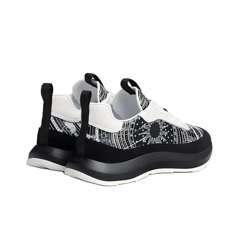 HERMES Gramme Low-Top Casual Shoes Women's Black White-2
