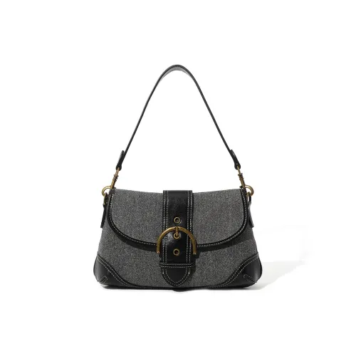 MASTER CANVAS Canvas Canvas Bag Shoulder Bags Regular Women's Denim Black