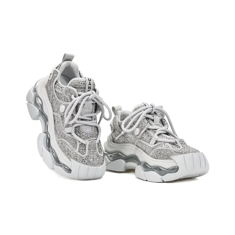 UanDi Cushioning Anti-Slip And Wear-Resistant Height Increasing Low-Top Chunky Sneakers Women's-6