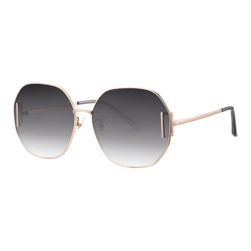 ZIPPO Stainless Steel Cupronickel Round Sunglasses Women's-1
