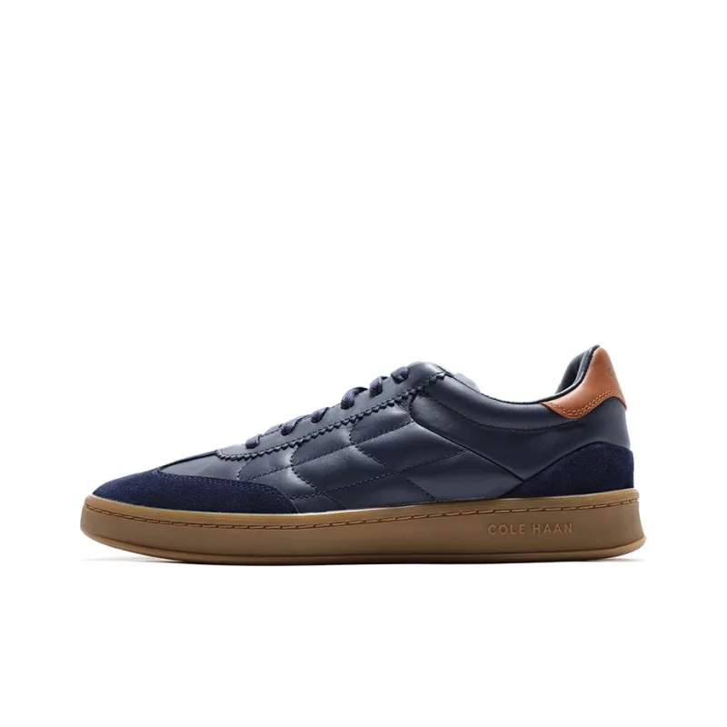 COLE HAAN Slip Resistant Cushioning Lightweight Low Top Skateboard Shoes Men's Navy Blue-0
