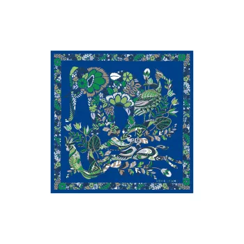 LONGCHAMP Forêt Floral-print Silk Scarf