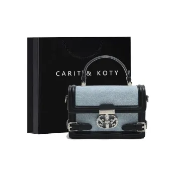 Carit&Koty Janitino Collection Polyurethane Handbag Regular Women's Denim Blue