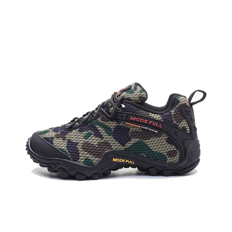 MODE FULL Cushioned Slip Resistant Abrasion Resistant Breathable Low Top Hiking Shoes Men's-0