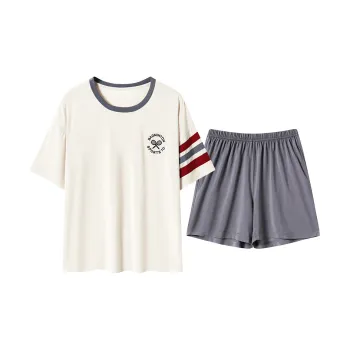 Close-fitting Areas Pajama Set Women's Apricot