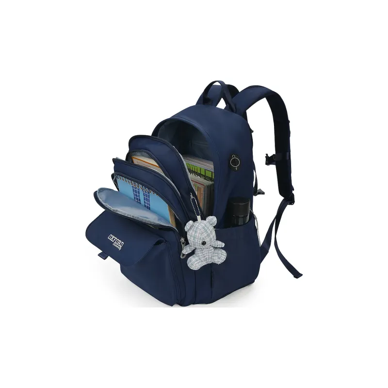 UNIVERSITY OF OXFORD Fabric Backpack Regular Unisex Navy Blue/Taro Purple/Khaki-2