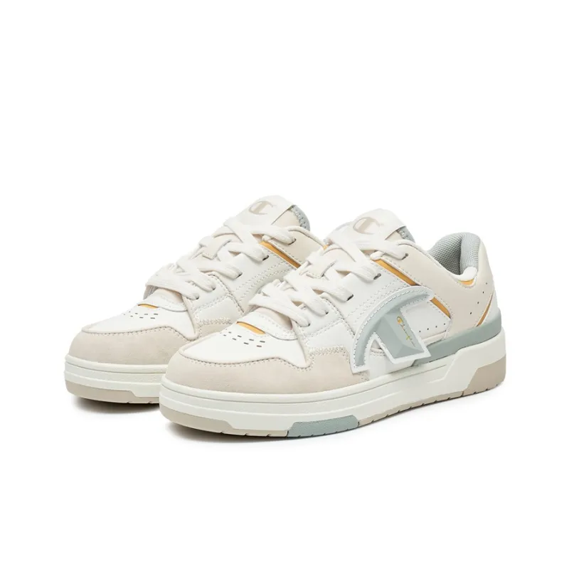 Champion Preppy Skate Low Top Skateboard Shoes Women's Milk White/Light Bone-2
