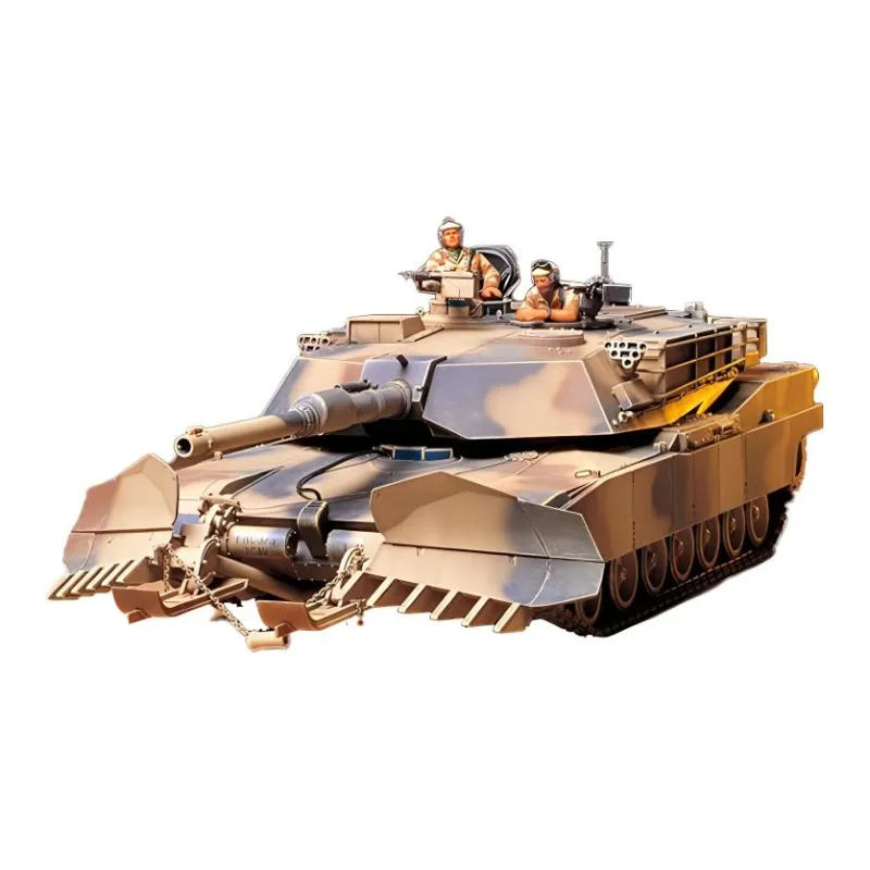 Tamiya SCALE U.S. M1A1 ABRAMS WITH MINE PLOW Model Kits-0