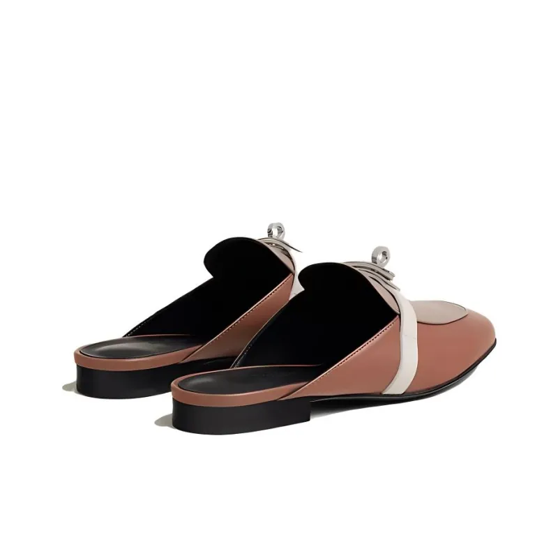 HERMES Closed Toe Slippers Women's Pearlescent Rose-3