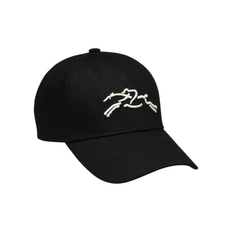 LONGCHAMP Organic Cotton Baseball Caps Women's Black-0