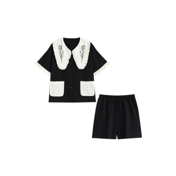 Dream Heart Pajama Set Women's Black