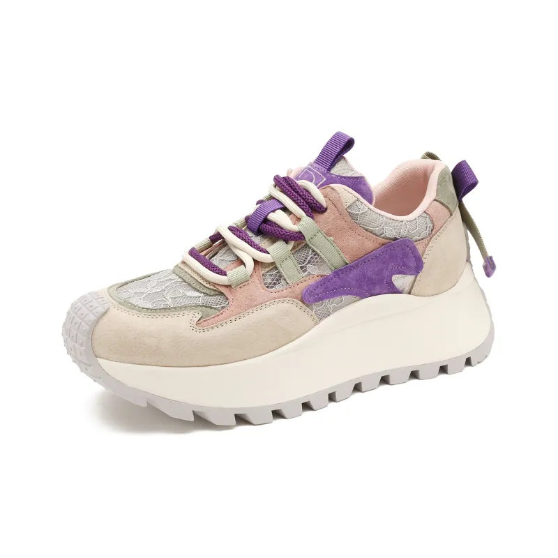 D FUSE SCANDINAVIA Cushioning, Slip Resistant, And Abrasion Resistant Low Top Chunky Sneakers Women's-7