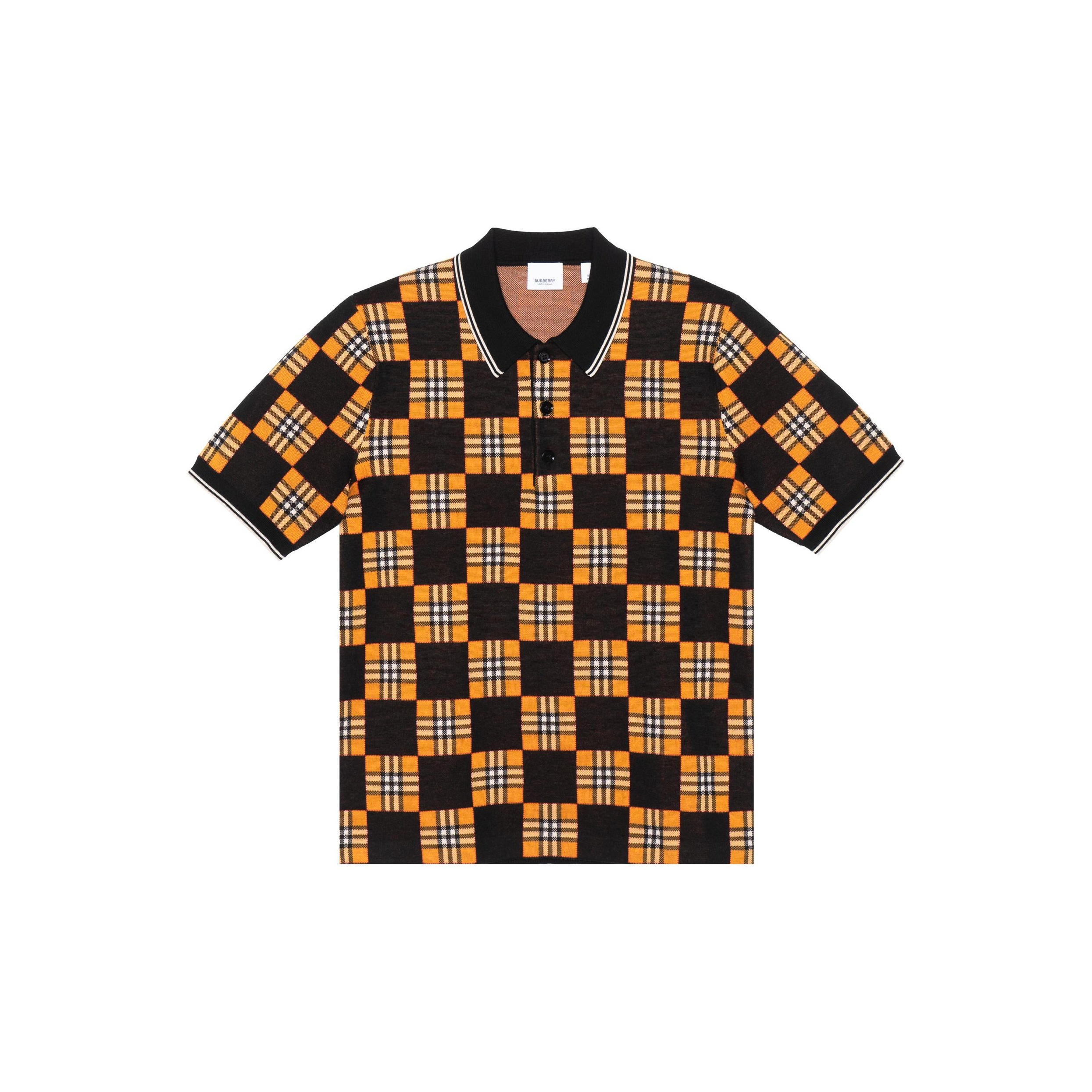 ecfcdwshop trends orange burberry polo shirt POIZON