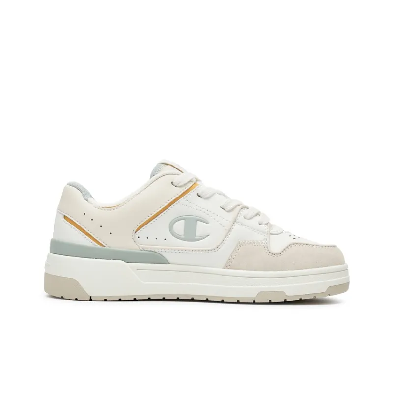 Champion Preppy Skate Low Top Skateboard Shoes Women's Milk White/Light Bone-1