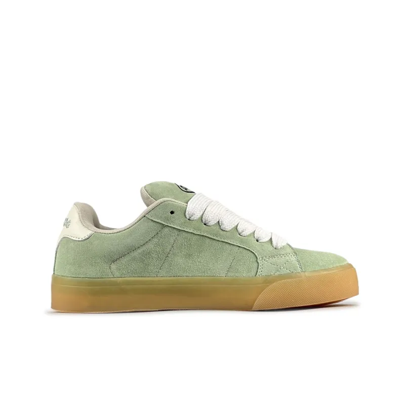 LuzaoT SUPER DRAG Anti Slip Wear Resistant Low Top Skateboard Shoes Women's Mustard Green-1