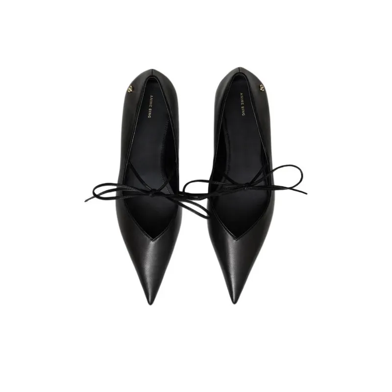 Anine Bing NIKKI Casual Single Shoes Women's Black-4
