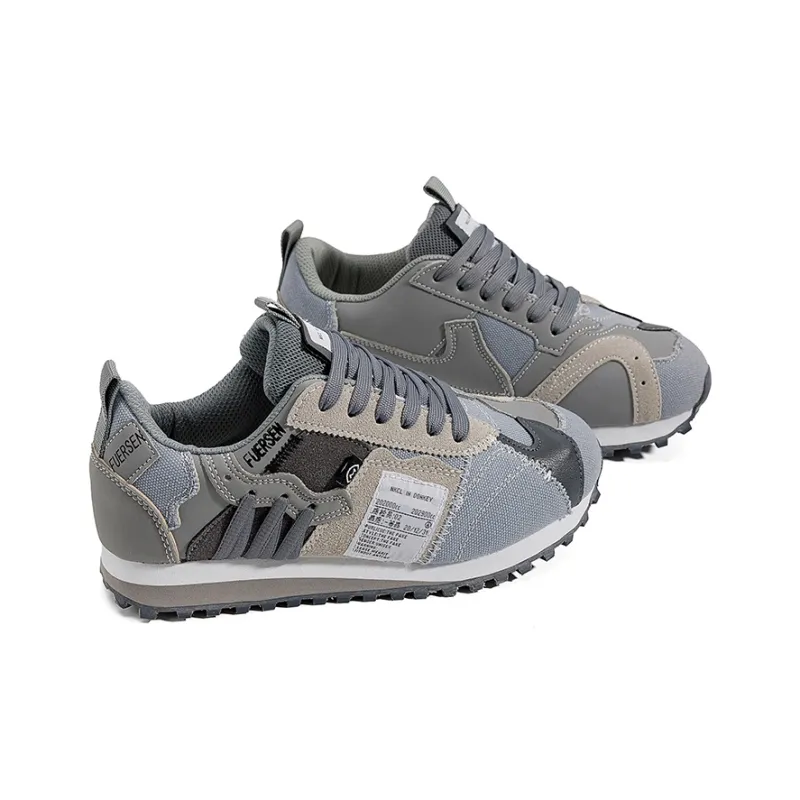 FUERSEN Lightweight Low Top Casual Shoes Unisex Gray-4