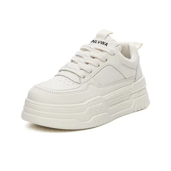 JNLVWA Anti-Slip Wear-Resistant Lightweight Breathable Height Increasing Low-Top Skateboard Shoes Women's