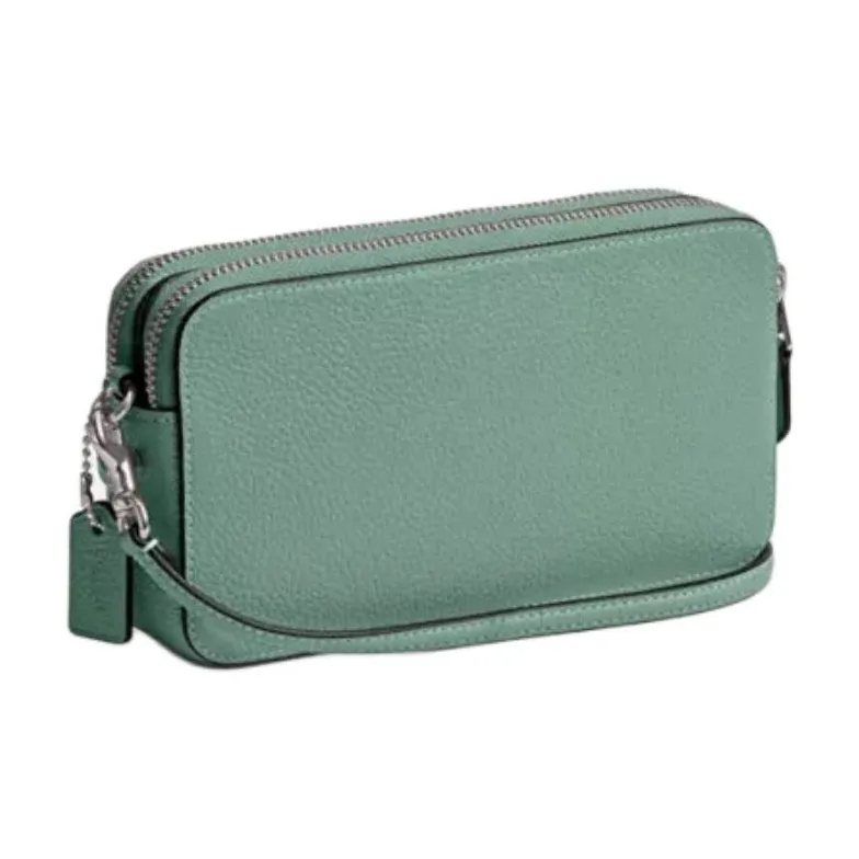 COACH Kira Leather Handheld Shoulder Bag Crossbody Bag Small Size Women's Green-1